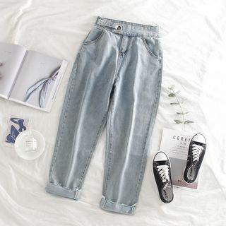 Distressed Roll Up Jeans