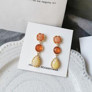 Resin Drop Earring 1 Pair - Ear Studs - One Size