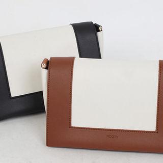 Color-block Bag With Strap