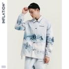 Drawstring-hem Rock-print Jacket