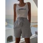 Ultra High-waist Straight-cut Cotton Shorts