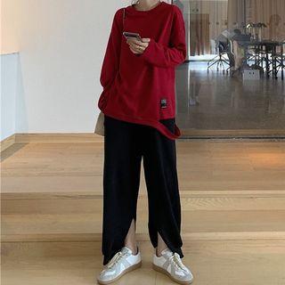 Crew-neck Pullover / Elastic Waist Sweatpants