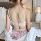 Open Back Padded Cropped Camisole Top