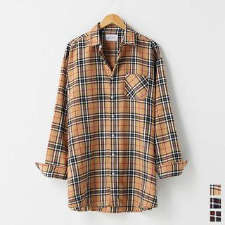 Over-fit Plaid Shirt