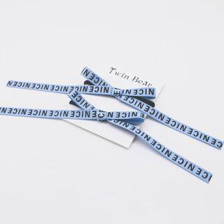Lettering Bow Accent Hair Tie