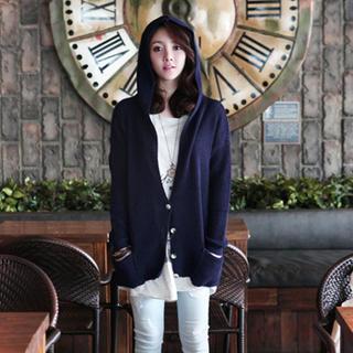 Hooded Knit Cardigan