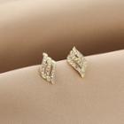 Wings Rhinestone Earring 1 Pair - E1162 - Gold - One Size