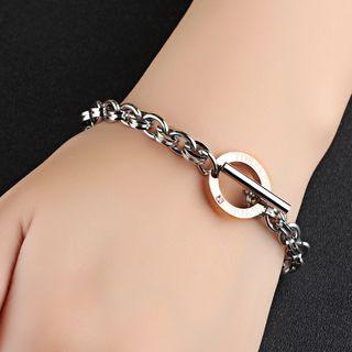 Letter Engraved Chain Bracelet