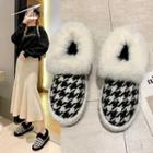 Houndstooth Short Snow Boots