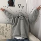 Lettering Pullover Light Gray - One Size