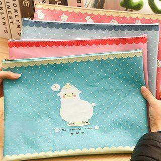 Sheep-printed Stationery Pouch
