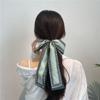 Bow Hair Tie Green - One Size