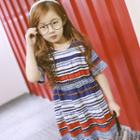 Family Matching Short-sleeve Striped Dress