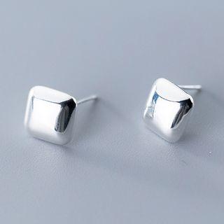 925 Sterling Silver Square Stud Earring