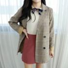 Petite Size Loose-fit Plaid Blazer