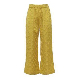 Plaid Straight Wide-leg Pants