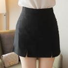 Inset Inner Shorts Slit-hem Mini Skirt