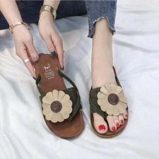 Flower-accent Flip Flops