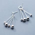 925 Sterling Silver Beaded Drop Earring As Shown In Figure - One Size