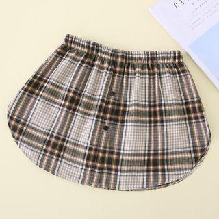 Plaid Shirt Hem Decoration