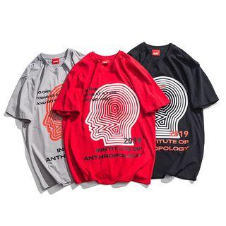 Head Printed Short-sleeve T-shirt