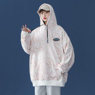 Logo Zebra Print Hoodie