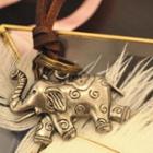 Alloy Elephant Pendant Necklace Coffee - One Size