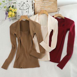 Mock Two Pieces Knit Top