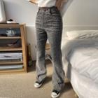 Washed Leopard Boot-cut Pants