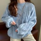 Cable Knit Sweater / Fleece Vest