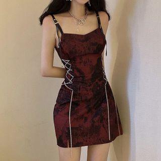 Tie-dye Sheath Suspender Skirt