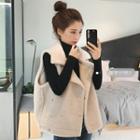 Notch Lapel Fleece-lined Vest