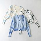 Long Sleeve V-neck Tie-dyed Crop Cardigan