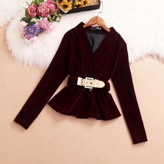 Set: Velvet Blazer + Belt