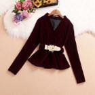 Set: Velvet Blazer + Belt