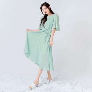 [lovb] Capelet Long Crepe Dress