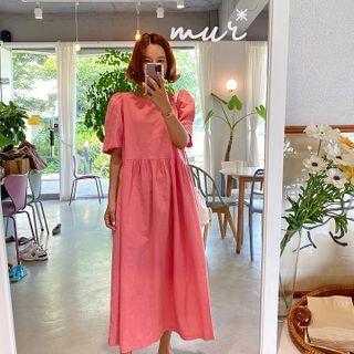 High-waist Monotone Dress