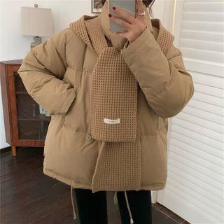 Padded Jacket / Knit Scarf