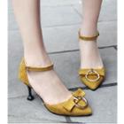 Hooped Bow Pointed Pumps
