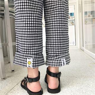 Check Loose-fit Straight-cut Pants