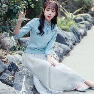 Embroidered Hanfu Top / Jacket / Maxi Skirt / Set