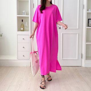 Vivid Boxy Maxi T-shirt Dress