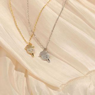 Rhinestone Lollipop Necklace