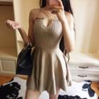 Cross Strap Plain Knit Dress