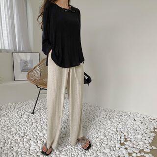 Dolman-sleeve Soft-touch T-shirt