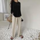 Dolman-sleeve Soft-touch T-shirt