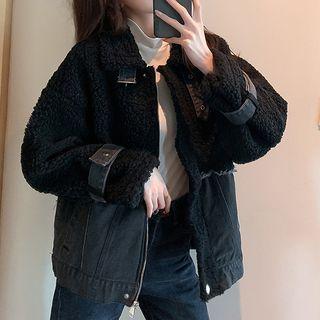 Faux Shearling Paneled Jacket