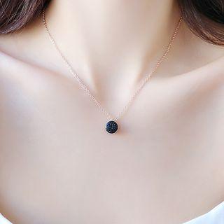 Rotatable Alloy Pendant Necklace
