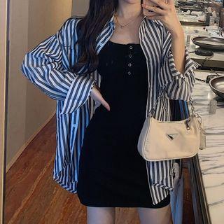 Mini Tank Dress / Striped Shirt