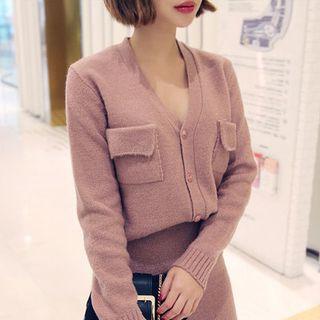 Flap-pocket Cardigan